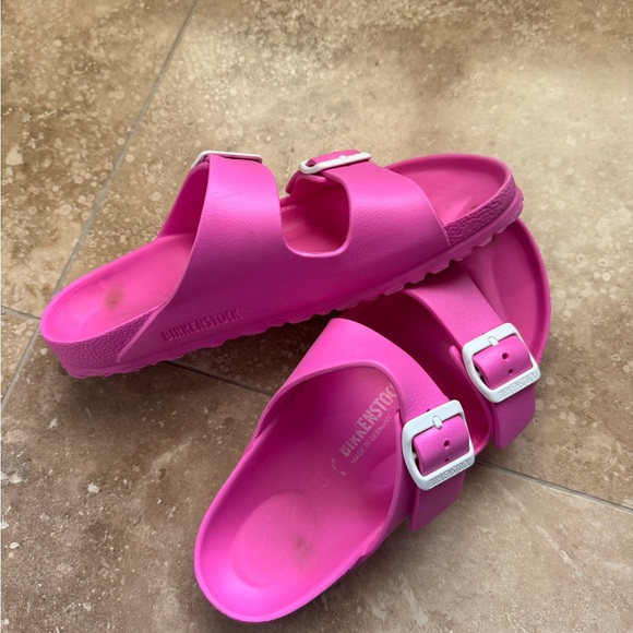 Birkenstock Shoes - Birkenstock Fuchsia Slide Sandals